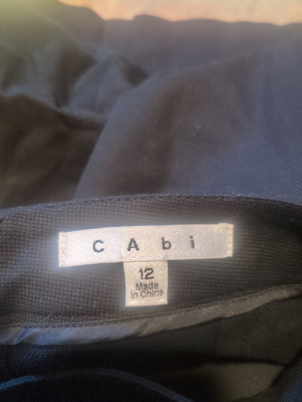 CAbi Navy Labeled Blouse